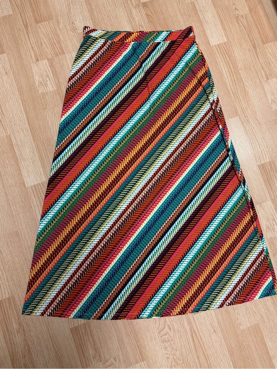 C Dresses & Skirts - C Multicolor Diagonal Stripe A-Line Maxi Skirt